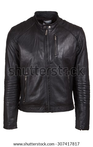 black leater jacket