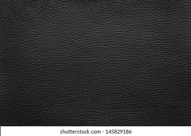 Black leather background, texture with copy space