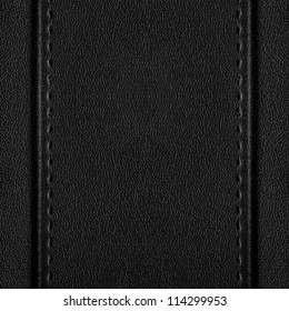 Black Leather Background With Two Margins, Rough Pattern