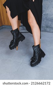 leather boots without heels