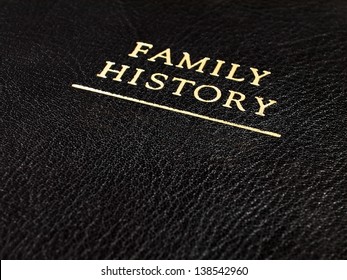 A Black Leather Bound Book Cover That Reads 