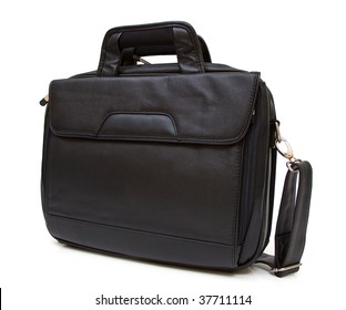 Black Leather Computer Bag Strap Isolated Stock Photo 37711114 ...