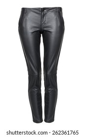 Black Leather Female Pants