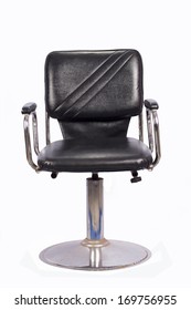 Black Leather Hair Dresser Or Barber Shop Stool