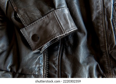 Black Leather Jacket Texture Background