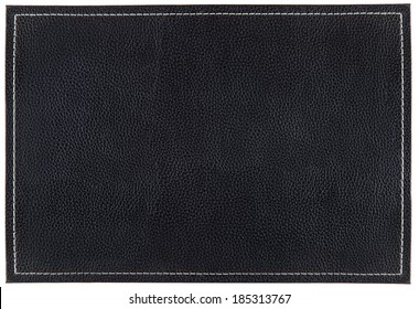 Black Leather Mat With Stitching