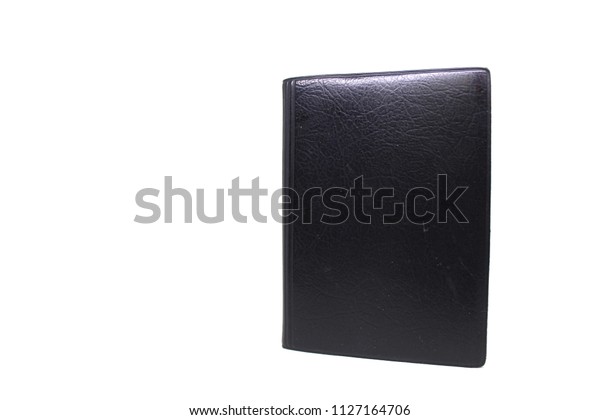 Download Black Leather Notebook Mockup On White Stock Photo Edit Now 1127164706