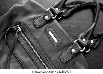 Black Leather Purse