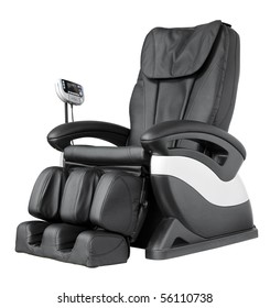 Black Leather Shiatsu Massage Chair.