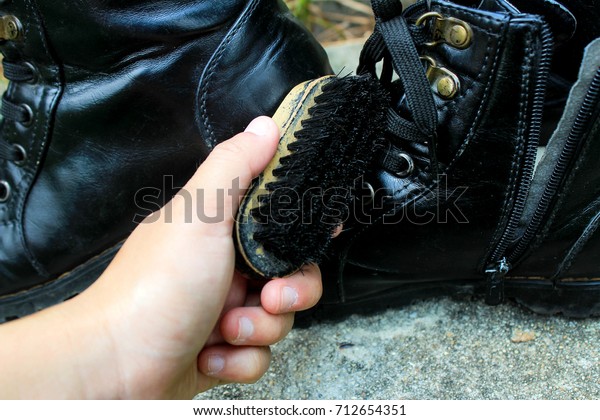 Black Leather Shoes Shoe Polish 