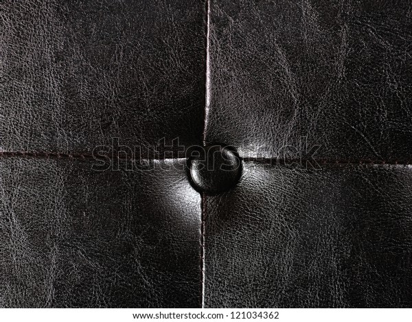 Black Leather Texture Background Button Stock Photo 121034362