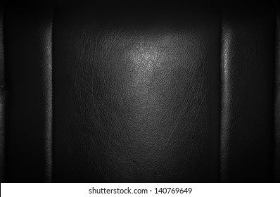 Black Leather For Texture Background From Car Seats