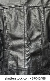 Black Leather Texture, Jacket Or Clothing.