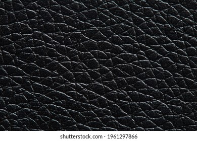 Black leather texture macro background pattern for backdrop.