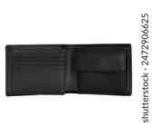 Black Leather Wallet with Card Slots