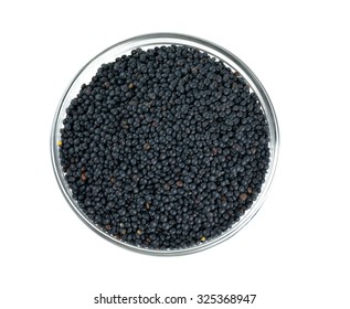 Black Lentils Isolated On White