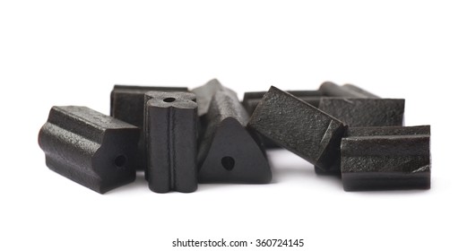 Black Licorice Candy Isolated