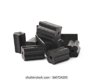 Black Licorice Candy Isolated