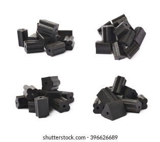 Black Licorice Candy Isolated