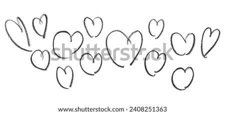 Black line heart isolated on white background.
