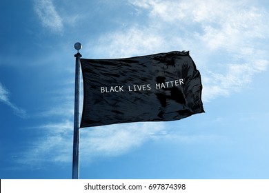 BLACK LIVES MATTER Flag on the mast