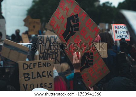 Black lives matter protest - London, justice for George Floyd