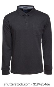 Black Long Sleeve Polo Shirt