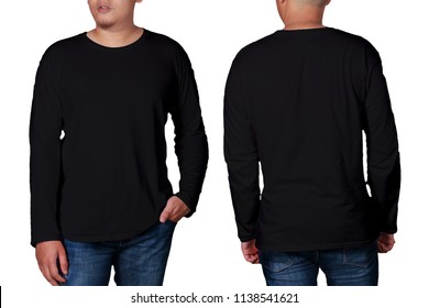 plain black long sleeve t shirt