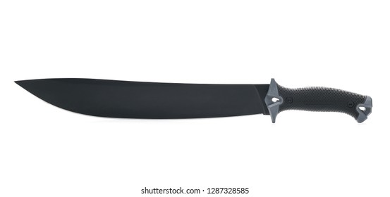 Black Machete Isolated On White