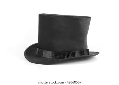 Black magic hat isolated on a white background