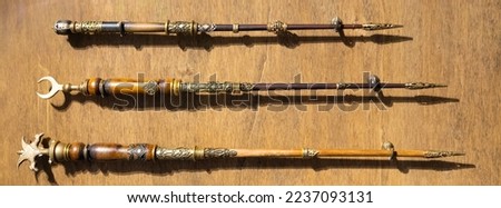 Black magic wands. Abstract concept for fantasy, mystery and sorcery