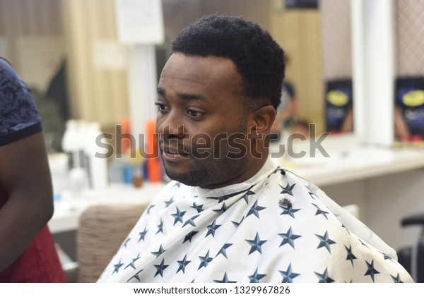 Black Man African Barbershop Cute Black Stock Photo Edit Now