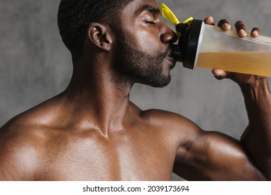 Black Man Drinking Energy Drink