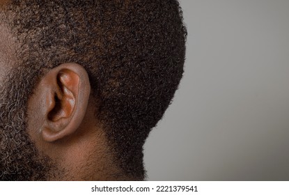 Black Man  Hair And Ear Detail