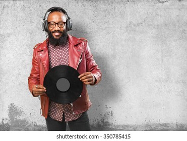 Black Man Holding A Vinyl