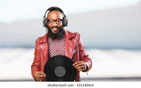 Black Man Holding A Vinyl