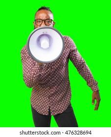 Black Man With Megaphone