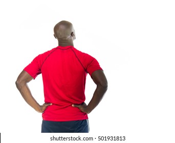 black man model isolated white background