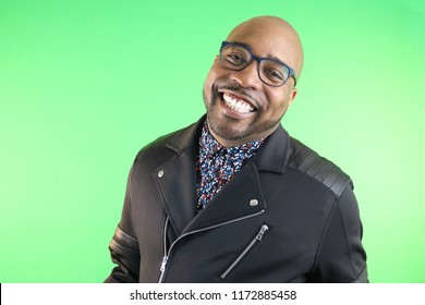 Black Man On Green Screen