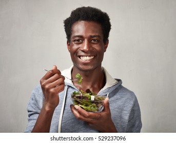 Black Man With Salad