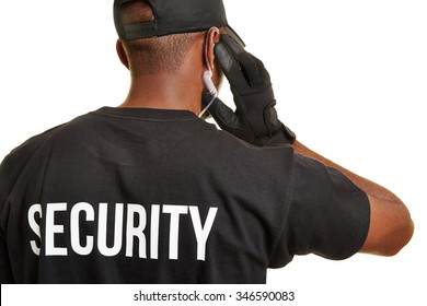 Black Man As Security Guard From Behind