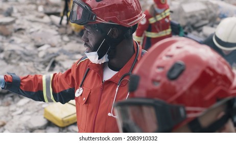 Black Man Speaking During Rescue Mission