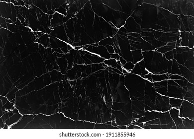 Black Marble Background With Abstract White Line Lightning Patterns 