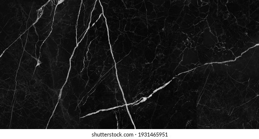 Black Marble Design With White Vein