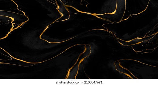 Black Marble With Golden Veins ,Black Marble Natural Pattern For Background, Abstract Black White And Gold, Black And Yellow Marble, High Gloss Marble Stone Texture Of Digital Wall Tiles Design.