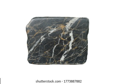 Black Marble Rock Isolatedon White Background Stock Photo 1773887882 