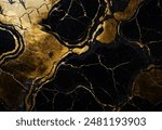 black marble texture with gold veins