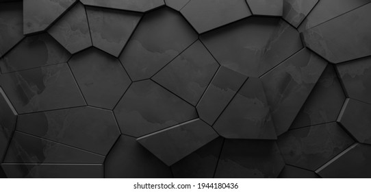 Black marble with veins, Emperador marbel texture with high resolution, The luxury of polished limestone background. Marble with Polygon Design 3D Wallpaper - Shutterstock ID 1944180436