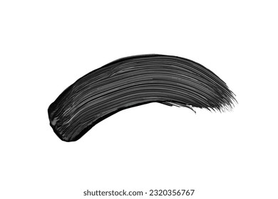 black mascara swatches on a white background