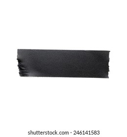 Black Matte Cloth Tape Isolated On White